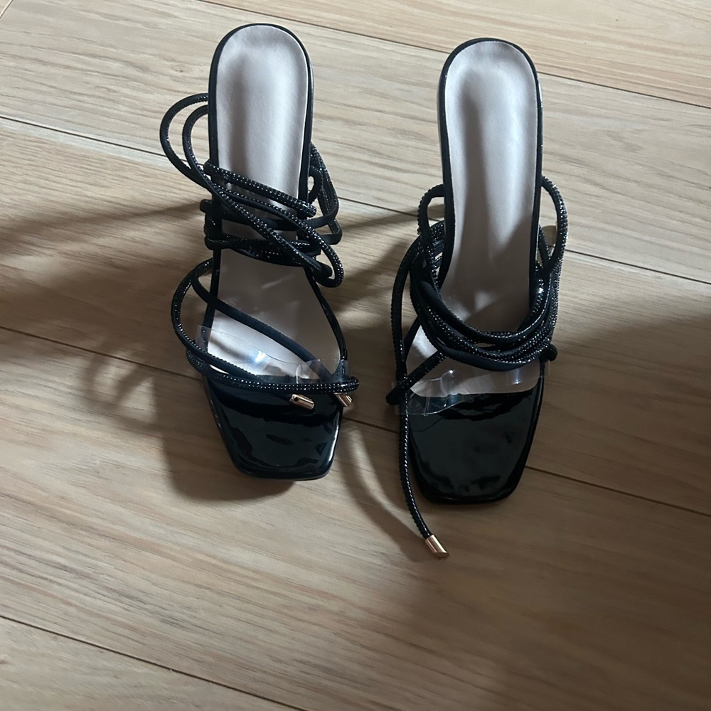 Elegant Black Strappy Heels
